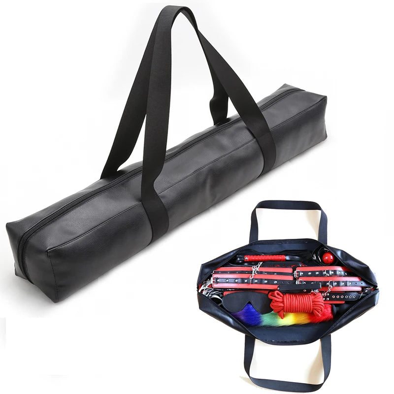 Large Capacity Storage Bag for Sex Products Leather Handbags Adult Games Valise Handcuffs Adult Sex Toys