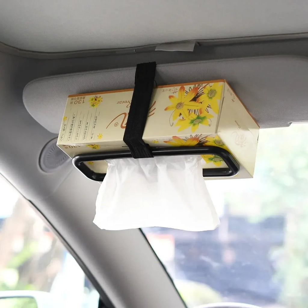 Car Tissue Rack Clip for Car Universal Sun Visor Napkin Box Seat Back Tissue Holder Auto Interior Elastic Hanging Paper Cover