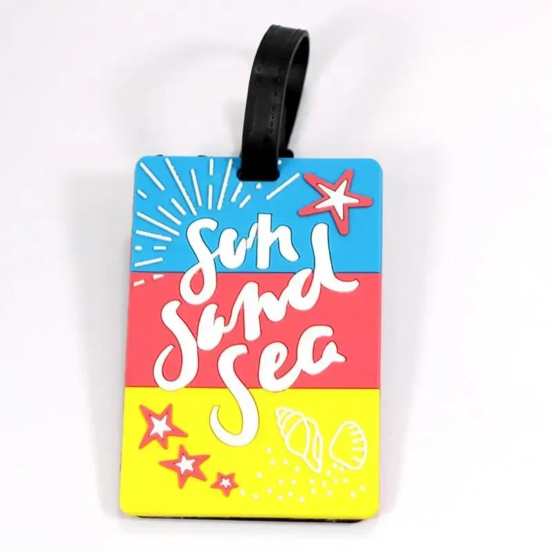 Cartoon Fruit Style Pattern Information Anti-Lost Suitcase Name Id Tags  Silicone Luggage Tag Travel Case Identification Label