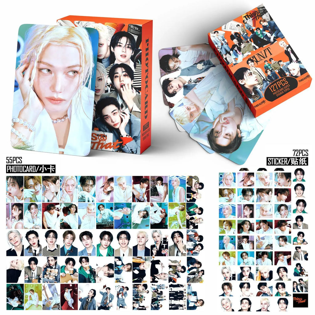 127 Korean Boy Group THIS&THAT Mini Cards Stickers Celebrity Photo Cards LOMO Cards Fan Collection Cards Gift