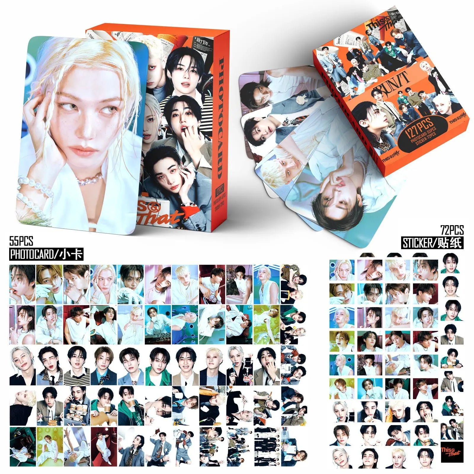 127 Korean Boy Group THIS&THAT Mini Cards Stickers Celebrity Photo Cards LOMO Cards Fan Collection Cards Gift