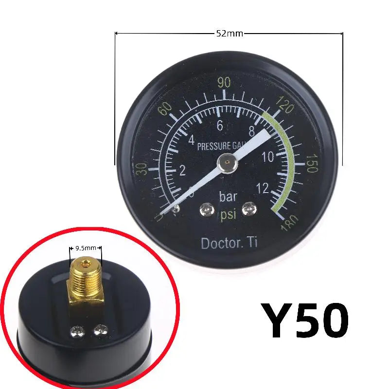 【New】1Pcs 0-25Bar 0-10Bar 0-12Bar Hydraulic Fluid Measuring Instrument Air Compressor Pressure Gauge DIY Accessories