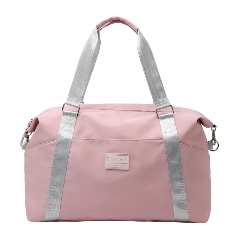TINYAT Women's Waterproof Travel Bag Material Large Capacity Lightweight Handbag Travel Camping Outing Luggage Bag