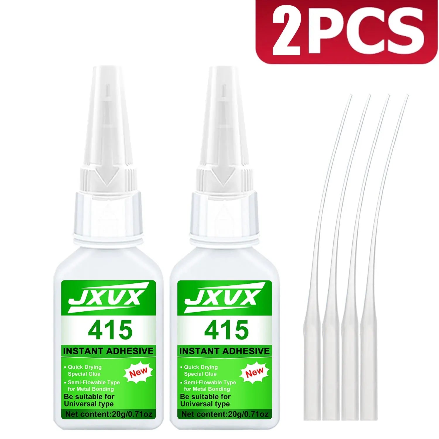 JXVX 415 Super Glue Instant Quick-drying Cyanoacrylate Adhesive Professional adhesive for arrow shafts, plastics, and carbon fiber repair Strong Bond Liquid Glue Tool ,Includes a precision dispenser.