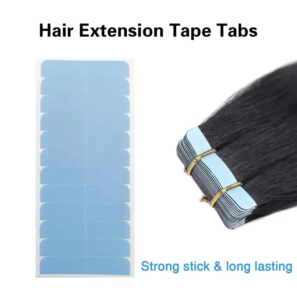60Pieces Hair Extension Tape Tabs Double Sided Replacement Tape in Hair Extensions Adhesive Hair Extension Tapes Hair Extension