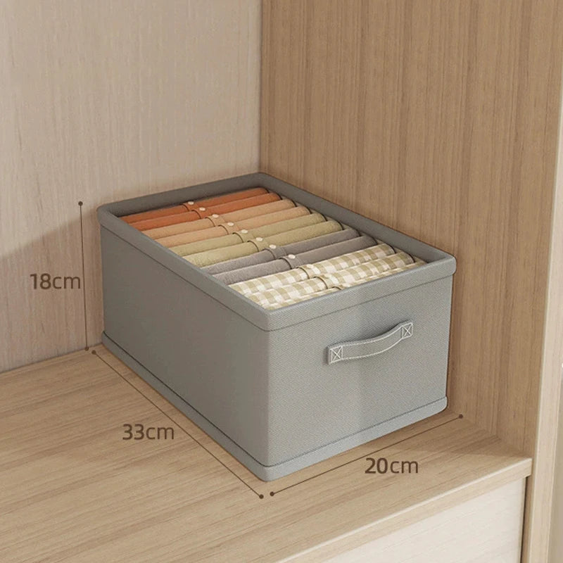 Clothes Organizer Trousers Clothes Jeans Storage Box Underwear Bra Socks Artifact Compartment Box Wardrobe Clothes Organizer