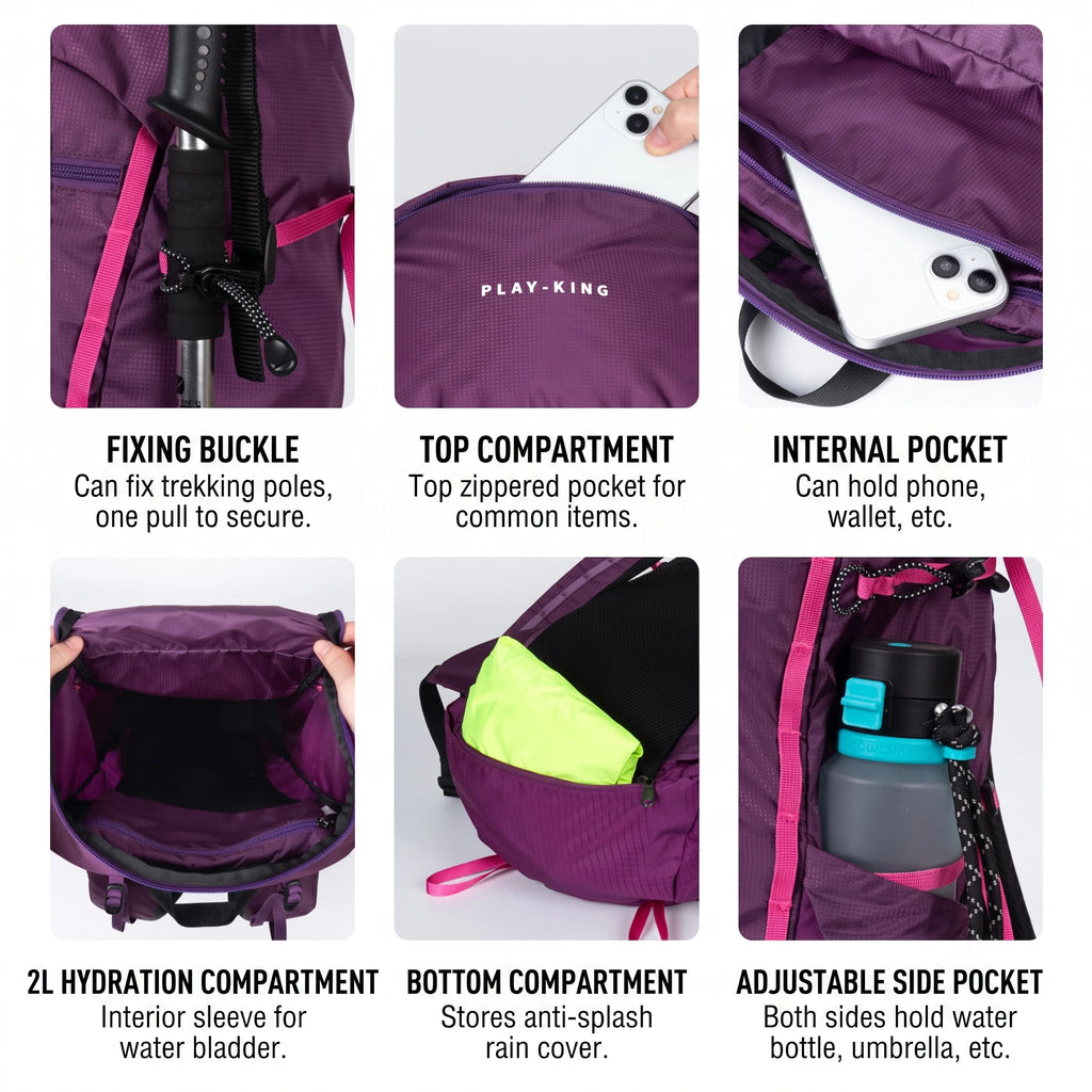 Outdoor professional mountaineering backpack large capacity cycling sports bag lightweight men's and women's camping hiking bag
