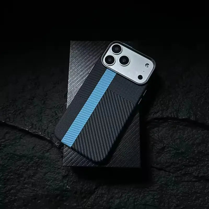 For Magsafe Carbon Fiber Texture Armor Case For iPhone 17 17Pro Max 16 Pro Ultrathin Alloy Lens Wireless Charge Hard Cover Coque