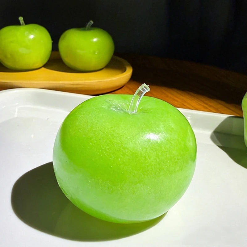 Green Apple Slushie Squishy Fidget Toy Crunchy Moldable Non-Bounce Sensory Stress Reliever Medium Grip Strength Slow Rising Gift