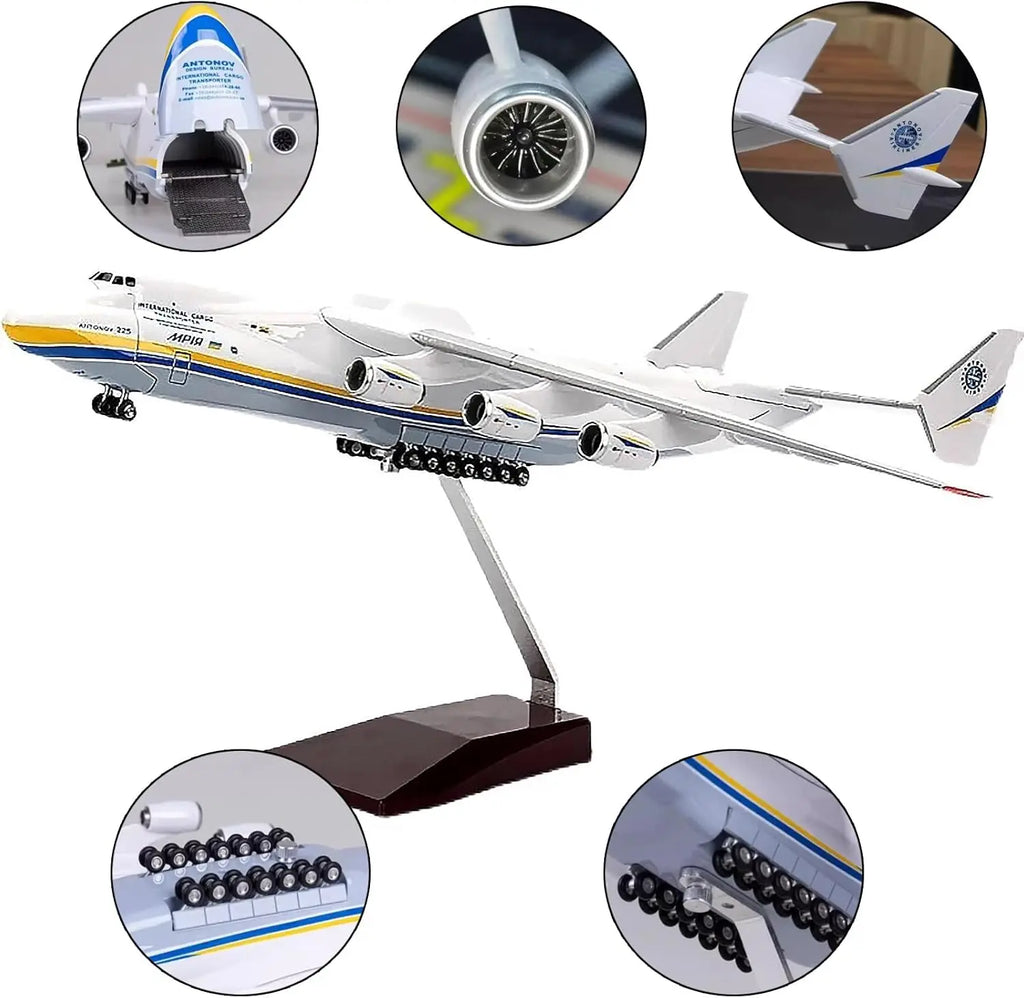 1/200 Scale AN-225 Transport Aircraft 42cm Replica Resin Plastic Model for Antonov AN225 Mriya Collection Display Gift