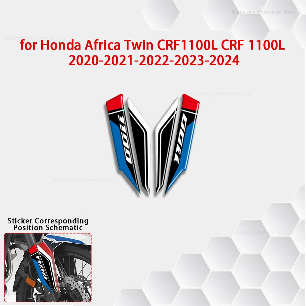 Motorcycle Paint Protection Accessories Knee 3D Gel Fuel Tank Sticker Decal for Honda Africa Twin CRF1100L CRF 1100 L 2020-2024