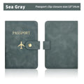 Cute PU Leather Passport Wallet Waterproof Multi Card Holder Travel Document Organizer for Men Women