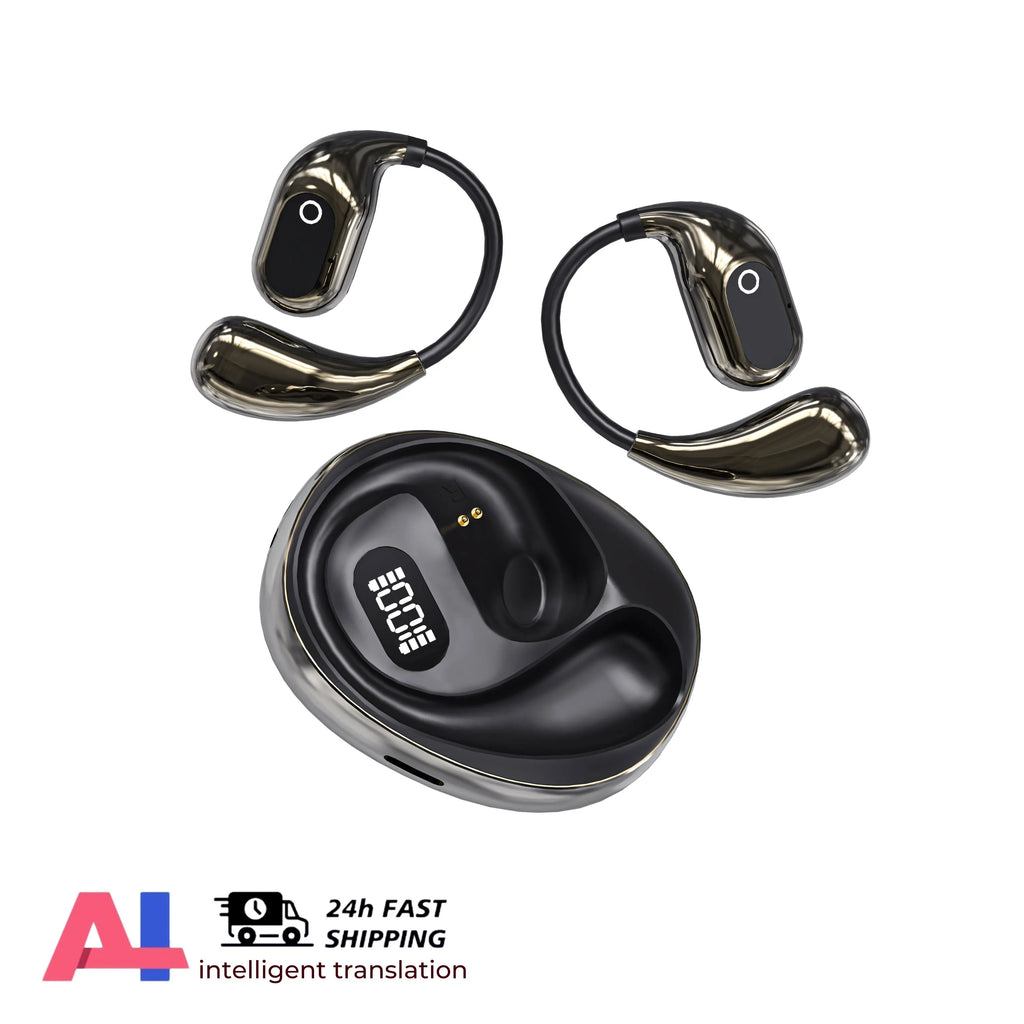 Ai Translator Headphones 144 Languages Wireless Real Time Translation Bluetooth Headset Waterproof Earbud For Business Travel