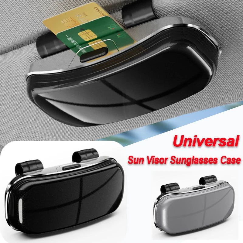 Multifunction Car Glasses Box Sun Visor Glasses Case Card Ticket Storage Car Driving Eyeglass Holder Auto Interior Accessories