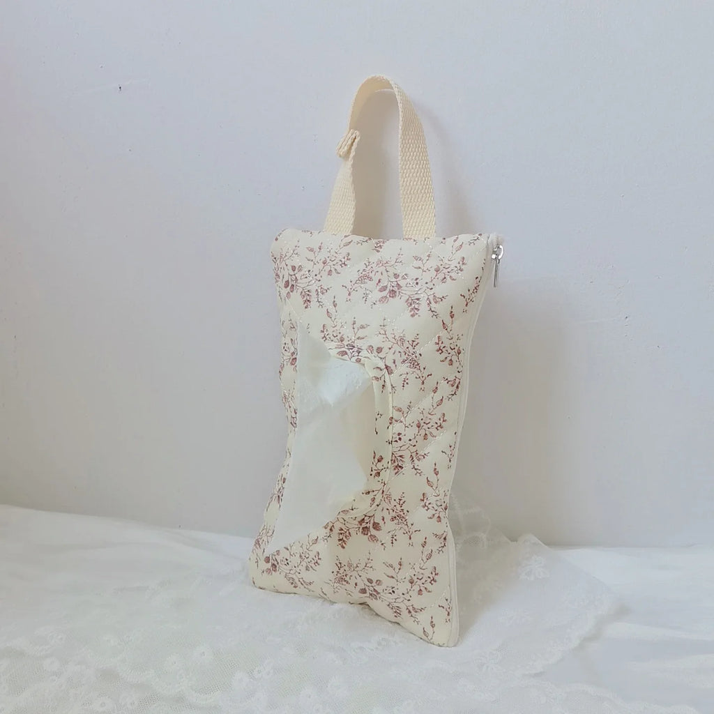 Print Baby Stroller Hanging Bag Tissue Box Wet Wipes Case Flip Cover Portable Paper Holder Removable Napkin Storage Box