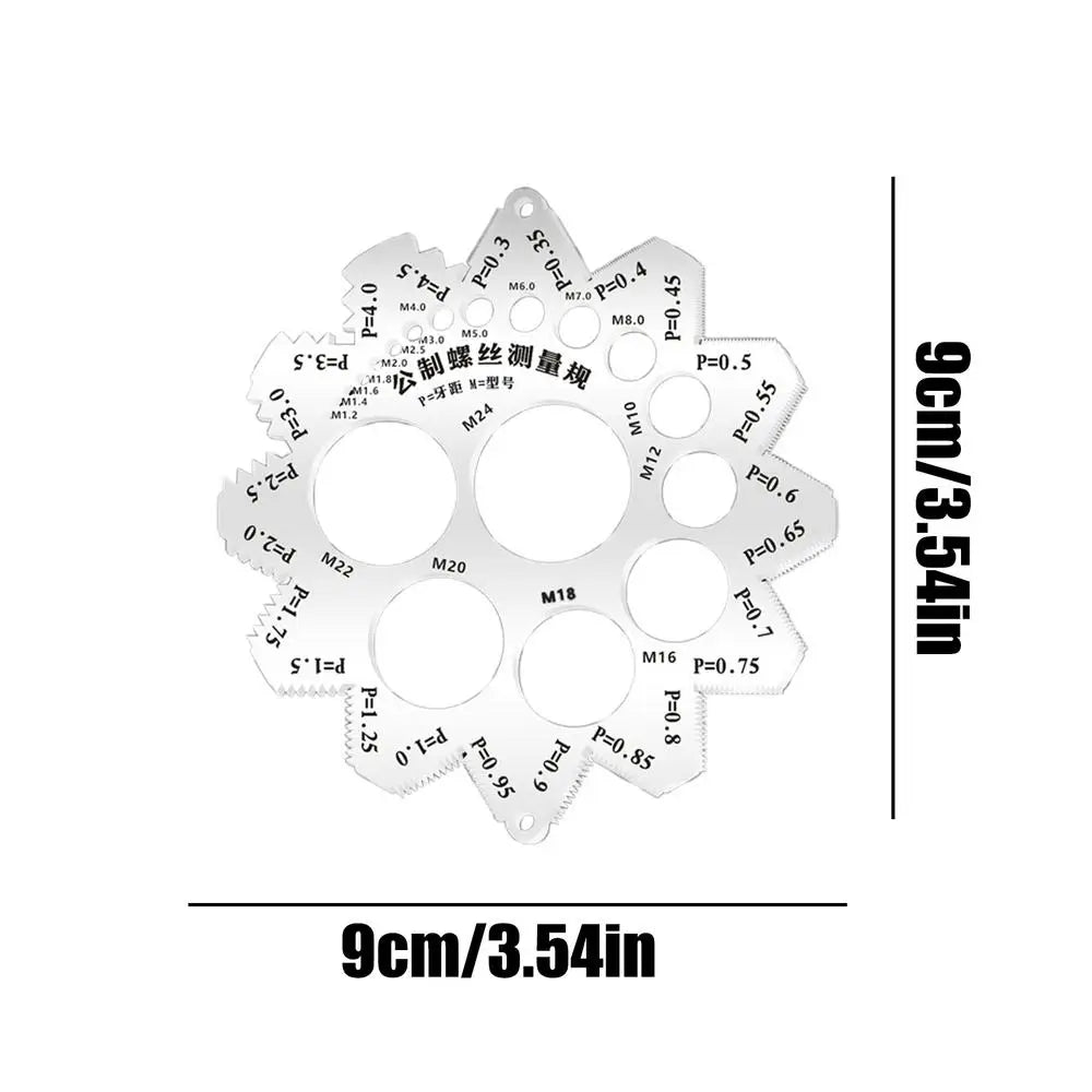 integrated forged thread pitch ruler made of stainless steel deliver precise measurement data for metric imperial us standard