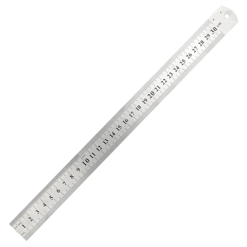 Stainless Steel Metal Straight Ruler Precision Double Sided Precision Measuring Tool Scale Metric Ruler Accessories 15-30cm
