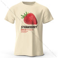 Strawberry Print T-shirt - Cute & Trendy Summer Top for Men Women, Soft & Comfortable Pure Cotton Tee
