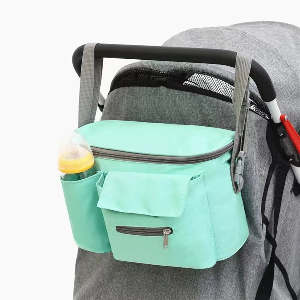 Baby Stroller Storage and Storage Bag Multifunctional Large Capacity Stroller Hanging Bag Fashionable Single Shoulder Mommy Bag