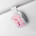 Car Glasses Clip Cute Bowknot Design Multifunctional Storage Holder For Sunglasses And Cards Mount On Car Sun Visor
