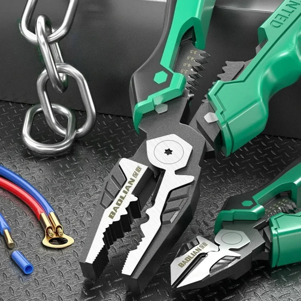 Professional Multifunctional Diagonal Pliers Needle Nose Universal Wire Cutters - Essential Hardware Tools for Electricians