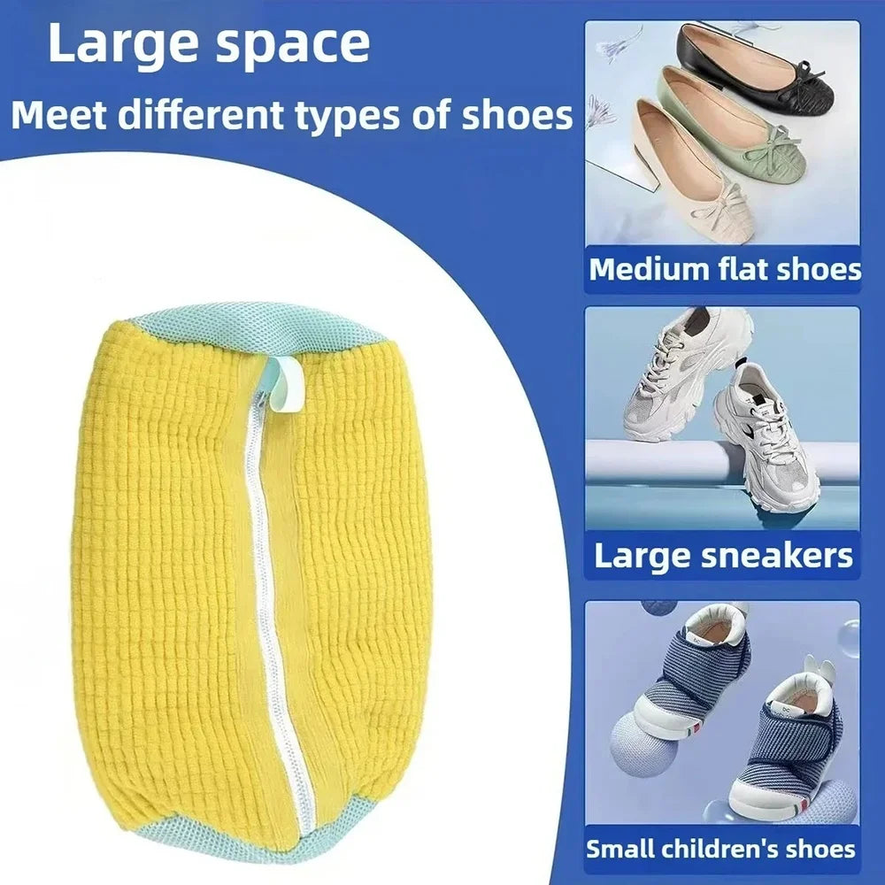 1-6PCS Washing Shoes Bag Cotton Laundry Fluffy Fibers Easily Remove Dirt Washing Bags Anti-Deformation Shoes Clothes Organizer