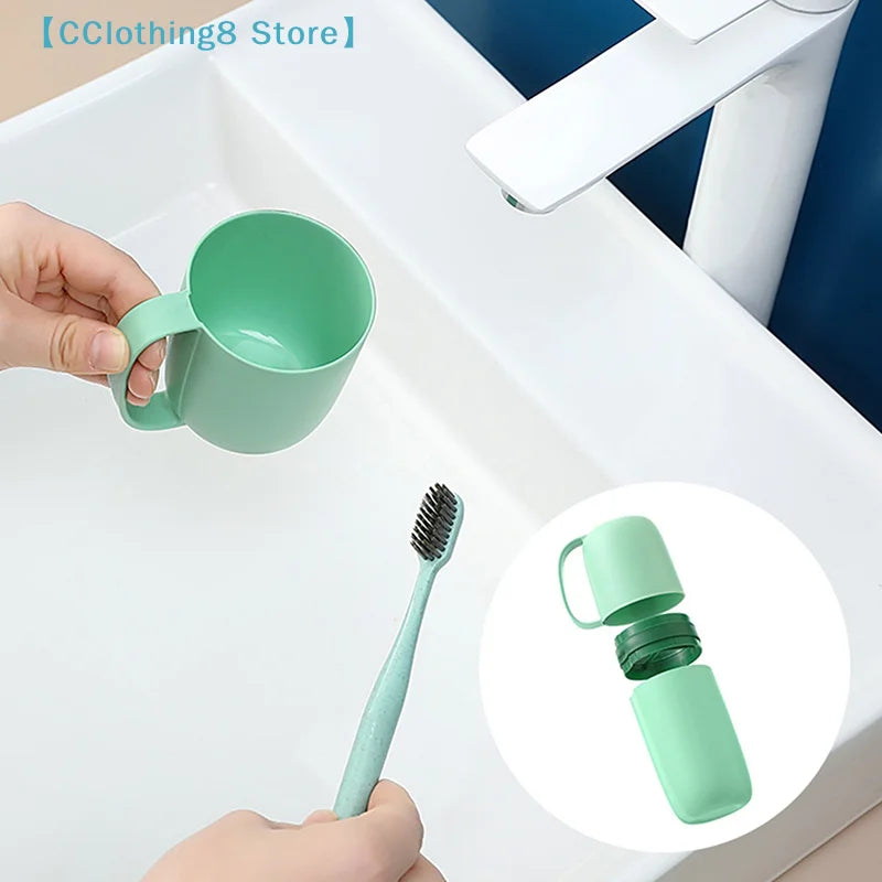 Toothbrush Cup Travel Toothbrush Toothpaste Holder Simple Portable Mouthwash Cup For Business Trip Home Camping Acessor【AliS8】