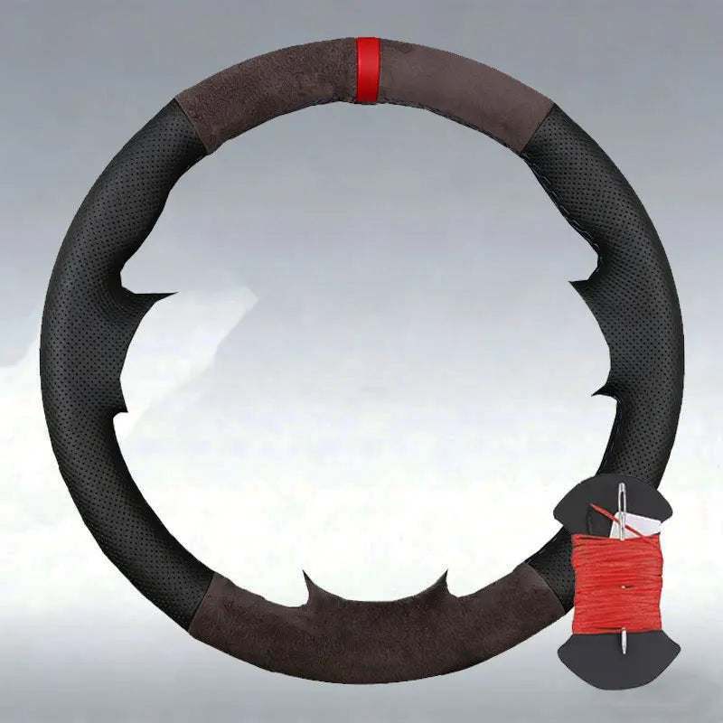 Custom Suede Leather Car Steering Wheel Cover BMW M Sport F30 F31 F34 F10 F11 F07 X1 X2 X3 F20 F21 F25 F32 F33 F36 F39 F48