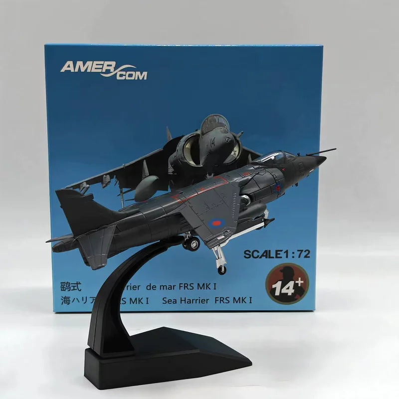 1/72 Scale Sea Harrier Fighter Jet Alloy Finished Simulation Military Aircraft Model Display Ornament For Aviation Collectors