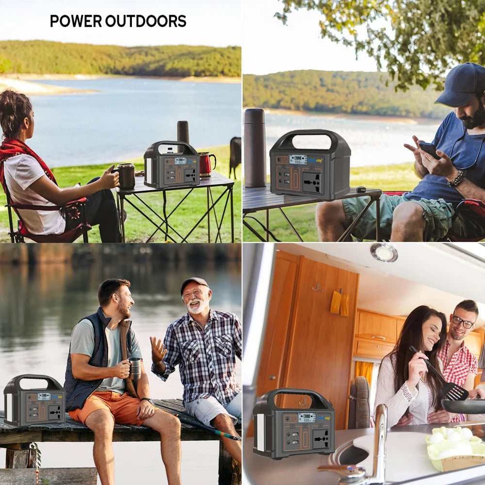 Gaiaray 100W Portable Power Station AC 220V 110V Solar Generator Outdoor Emergency Power Bank 76.8Wh LiFePO4 Battery For Camping
