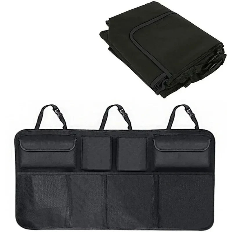 Multi functional Car trunk storage bag SUV car seat back hanging bag Auto storage mesh bag Car interior storage Accessories