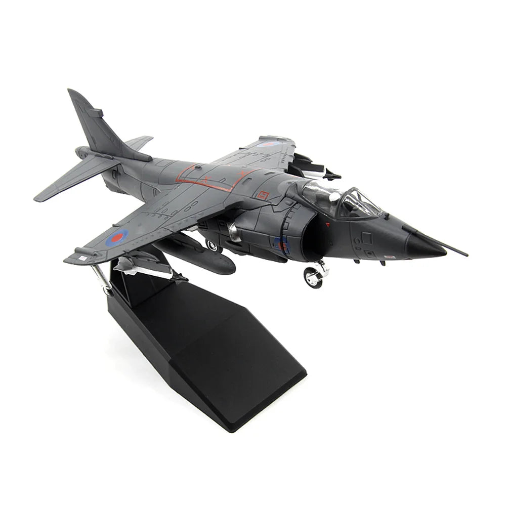 1:72 Malvinas War Harrier Jump Fighter Jet Plane Diecast Metal Airplane Aircraft Ornament Model Birthday Gift Display