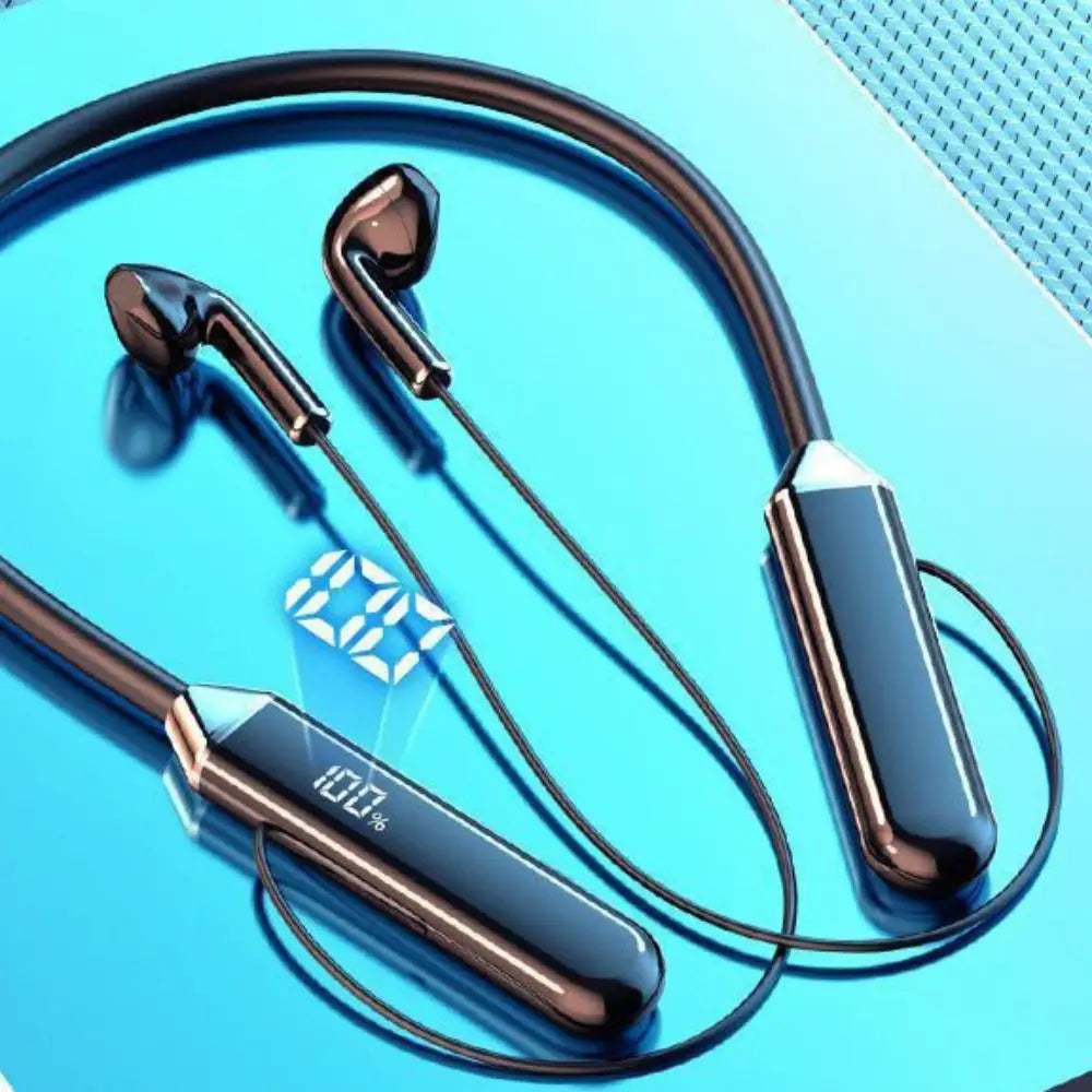 Waterproof Bluetooth Earphone Bluetooth Aluminum Alloy Wireless Headphones With Microphone Bilateral Stereo Neckband Headphones