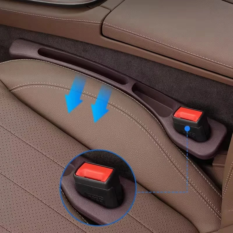 2 Pack Car Seat Gap Filler Strips, Dual Slot Design, Effective Leak Prevention, Easy Installation, Durable Material, Ideal for A