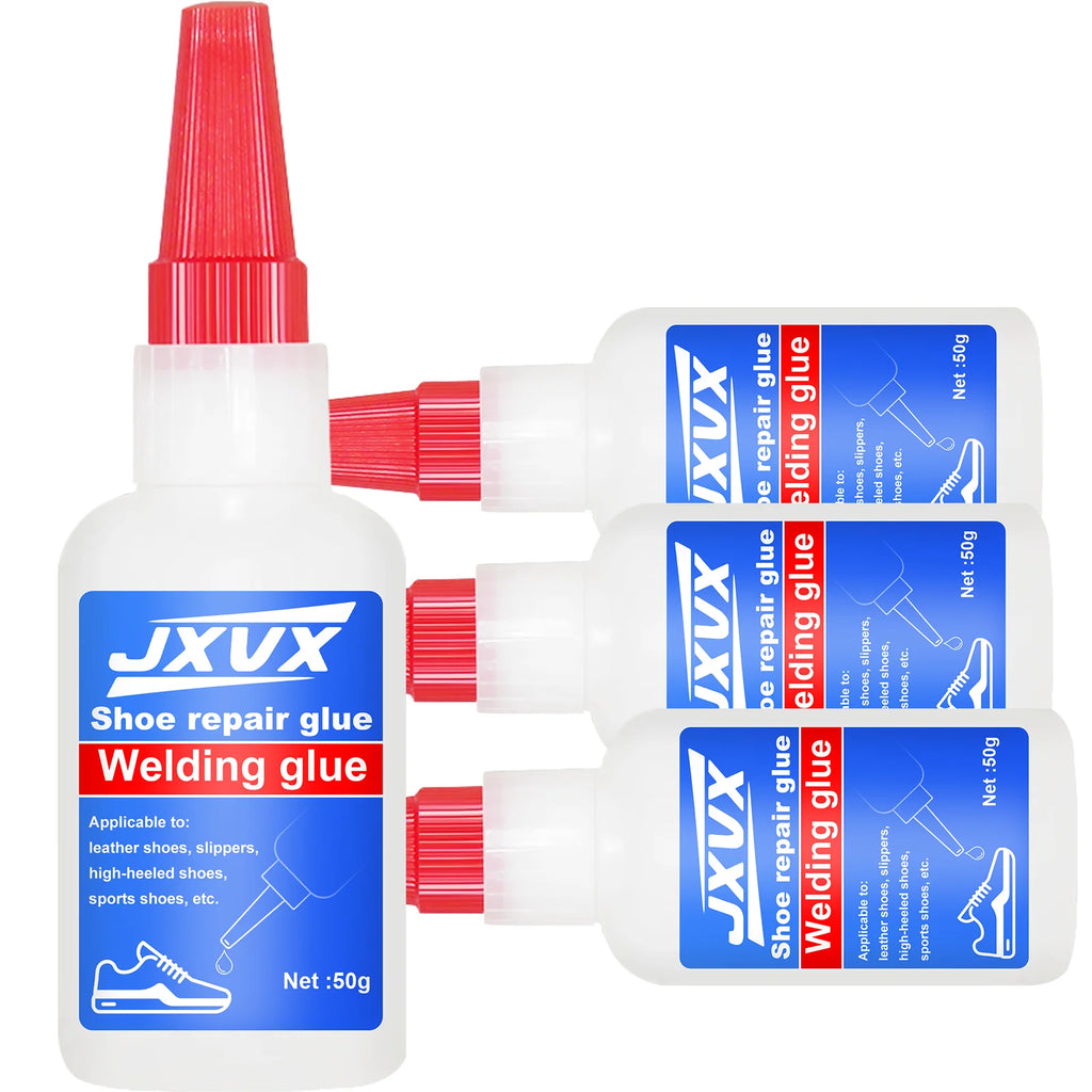 4 bottles of 50g quick-drying shoe adhesive (instant glue), high-strength, for repairing cracks and delamination in shoes
