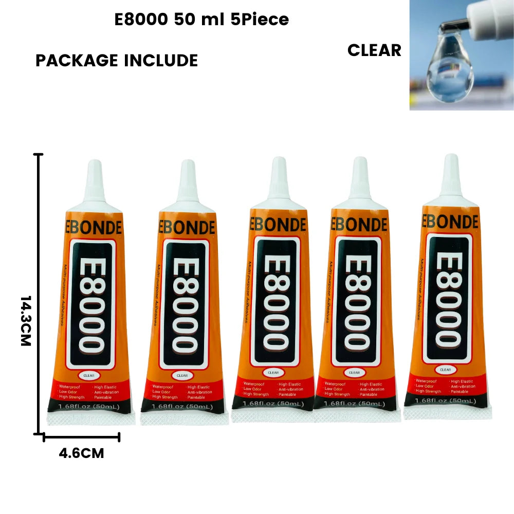 15/50/110mL E8000 Multi-Purpose Liquid Glue Super Strong Adhesive for Jewelry Crafts Rhinestones DIY E-8000 Phone Screen Glass