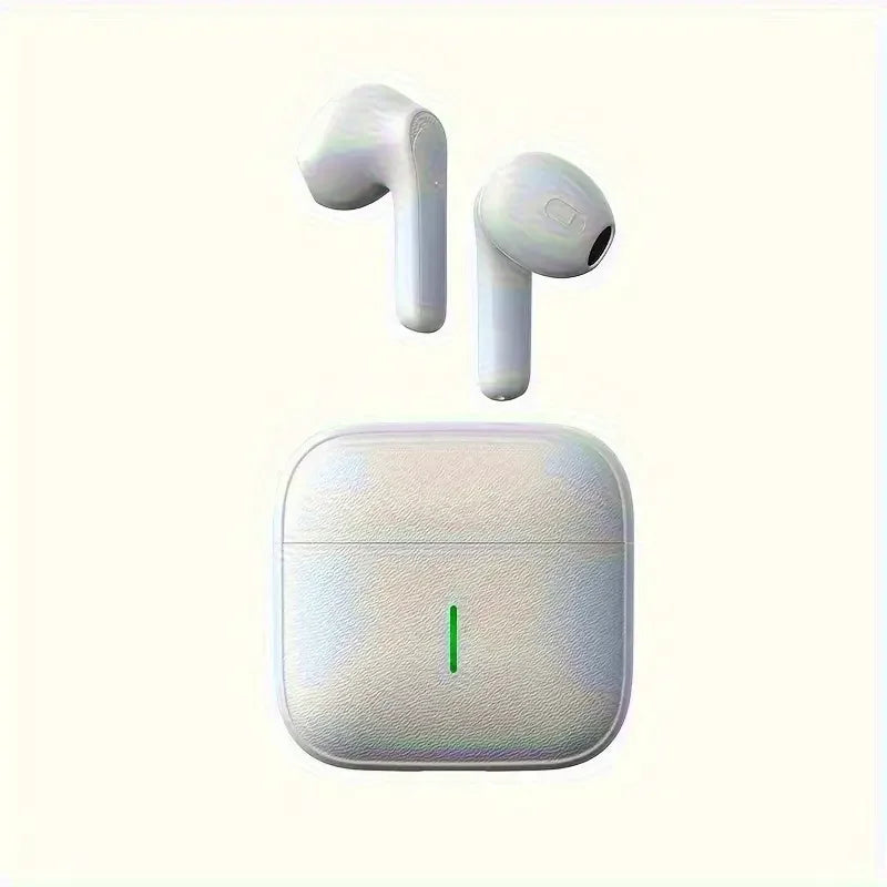 JS59 Wireless Earphones Bluetooth Headphones  5.3 Leather Texture Portable Compact Semi-In-Ear Stylish Audio Accessory