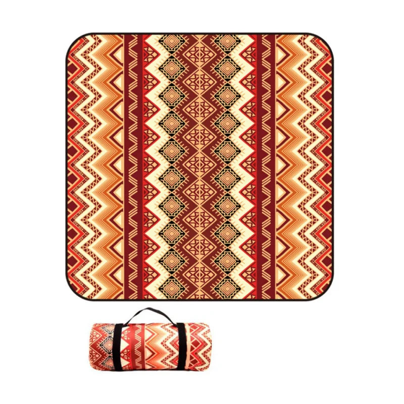 Outdoor Picnic Blanket Waterproof Extra Large Camping Mat Thickness 4mm 3-Layers Beach Blanket Rolling Up Packaging Park Blanket