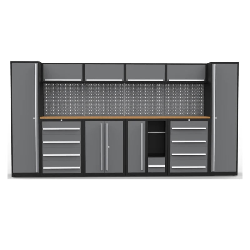 High Strength Metal Tool Cabinet with Universal Wheel Trolley Garage Hardware Storage Chest Professional Mechanic Organizer