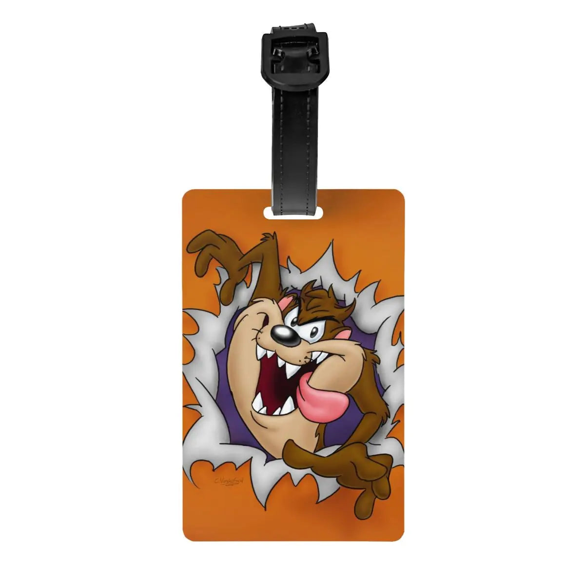 Custom Cartoon Anime Taz Tasmanians Devils Luggage Tag Travel Bag Suitcase Privacy Cover ID Label