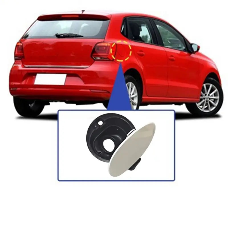 For VW Polo 2011-2018 Fuel Tank Outer Cover Lid Flap White 6R0809857D Fuel Tank Door Filler Cap 6RU809857