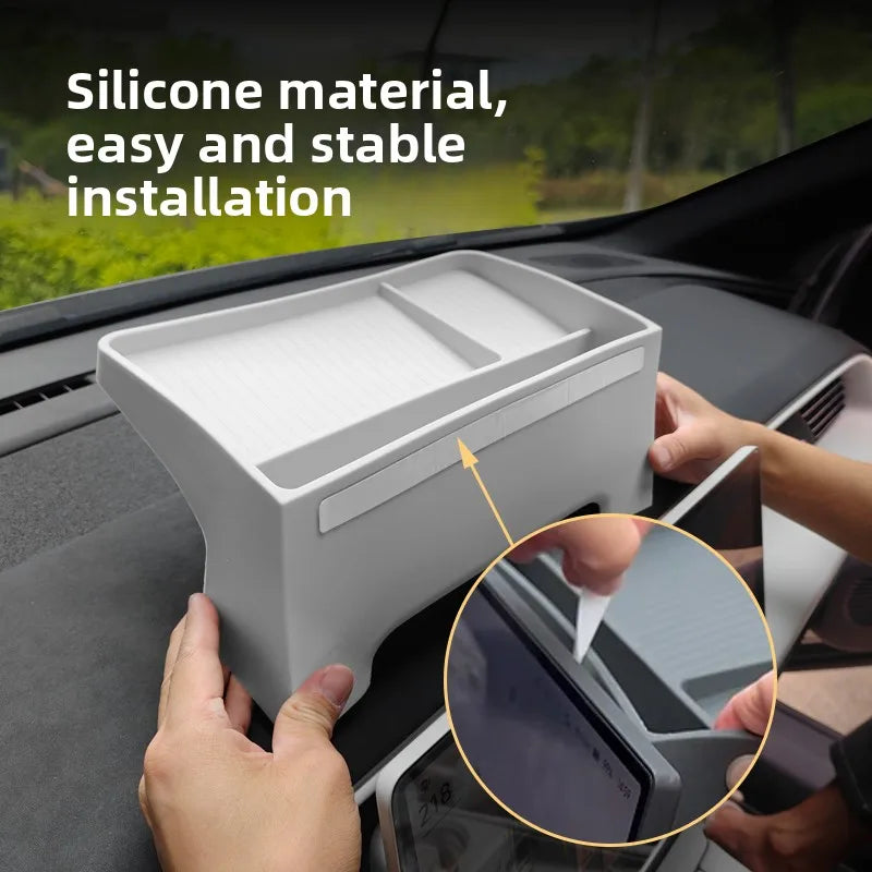 Car Screen Rear Storage Box Silicone Storage Box Auto Supplies Modification Car Accessories for Xpeng Xiaopeng G6 2025