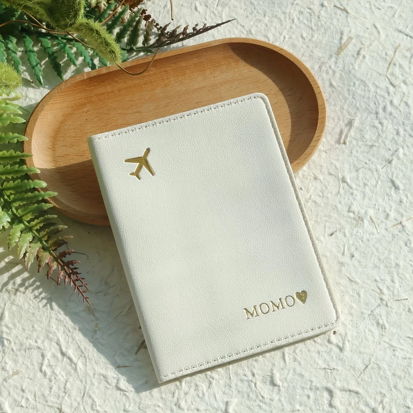 Customized Name PU Leather Travel Passport Gilding Letters Protective Case Personalized Thickened Passport Holder Case