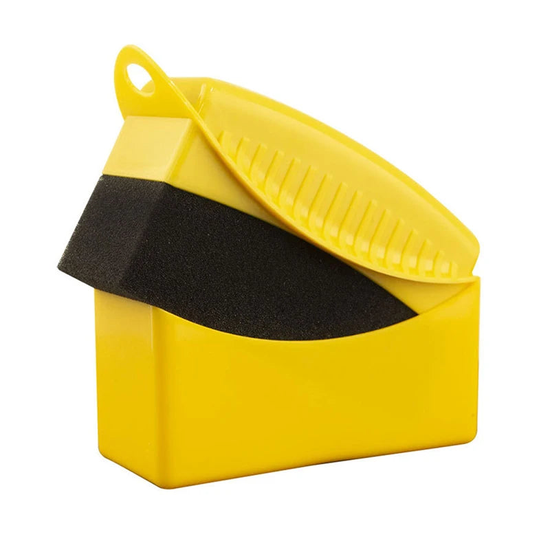 Car Tires Waxing Polishing Cleaning Wipe Washing Tire Tyre Wheel Rim Trim Contour Detailing Dressing Shine Pad Sponge Foam Brush