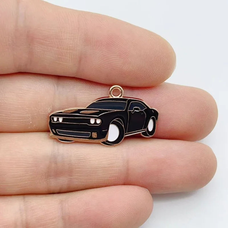 10Pcs Colorful Sports Car Enamel Charms Cool Racing Car Alloy Pendant For DIY Bracelet Necklace Keychain Jewelry Making Supplies