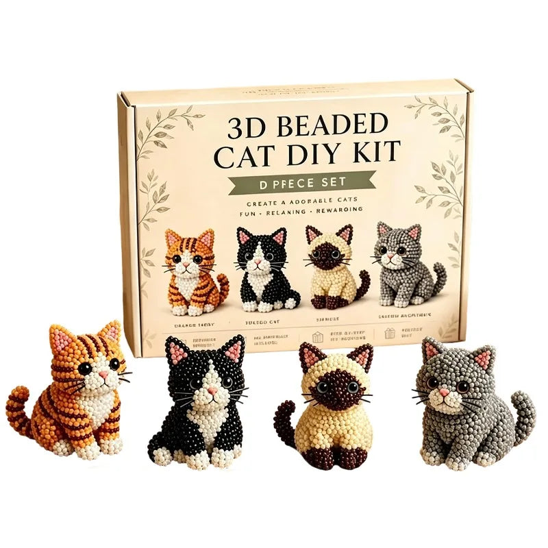 DIY 3D Animal Bead Set Material Handmade Bead Making Material Package Creative Fun Handmade Craft Accessory Gift Craft Kits