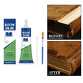 Professional Book Glue with Brush Transparent Book Binding Adhesive Quick-Drying Repair Glue for Envelopes Postcards Paper Craft