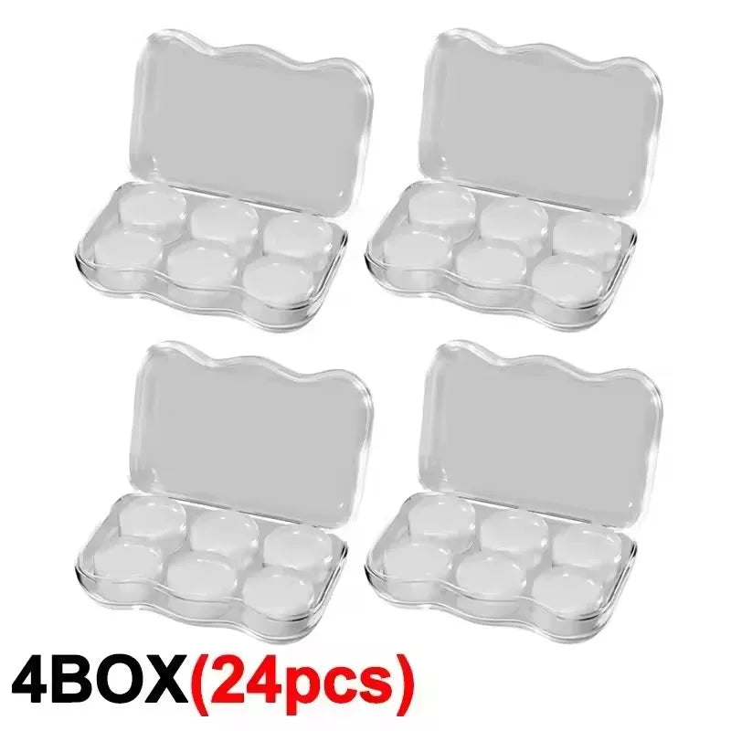12Pcs Silicone Sleeping Ear Plugs Noise Reduction Anti Sound Insulation Earplug Sleep Ear Protection Reusable Ear Plugs