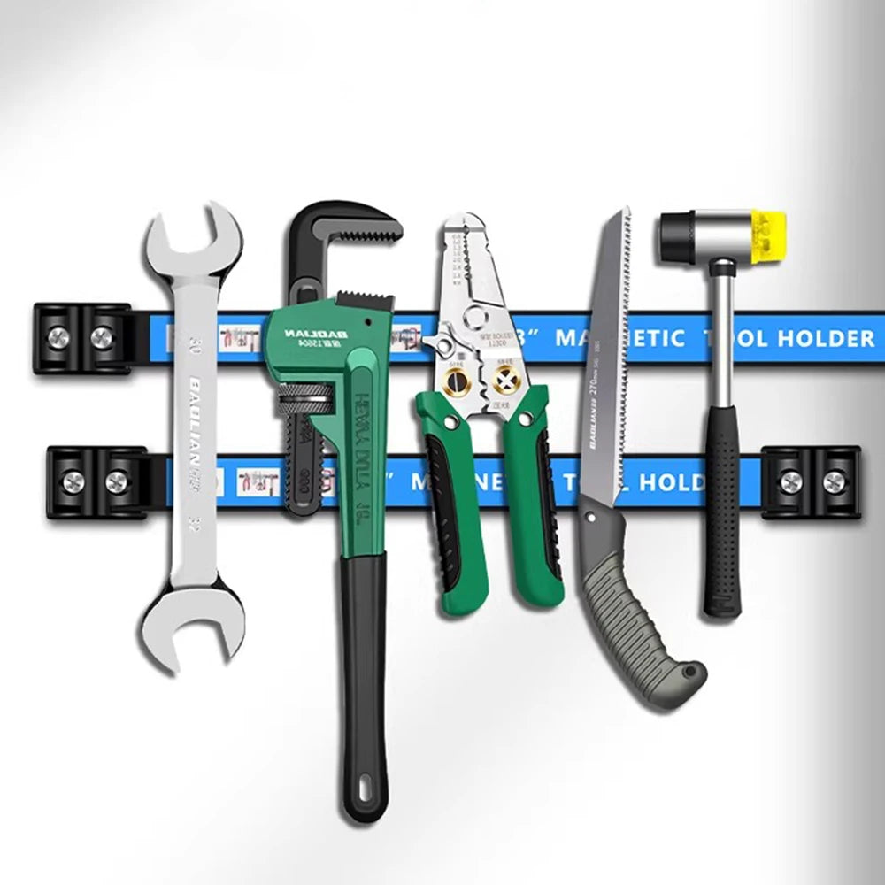 8/12/18/24Inch Strong Magnetic Tool Holder Heavy Duty Magnetic Tool Bar Strip Space Saving Storage Rack for Workshop Garage Home