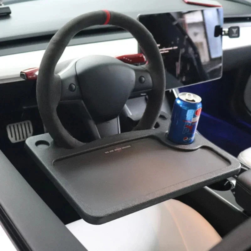Car Travel Table For Tesla Model 3 X S Y Laptop Desk Multifunctional Steering Wheel Table Eating Notebook Holder Car Accessories